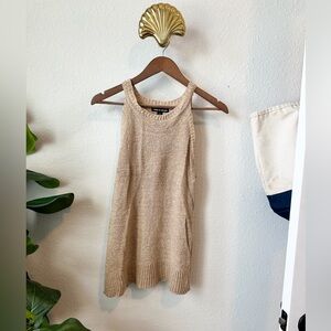 Gauze Woven halter neck sweater tank